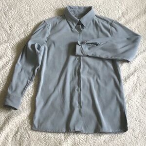 Light Blue Over-Sized Button-Down Shirt